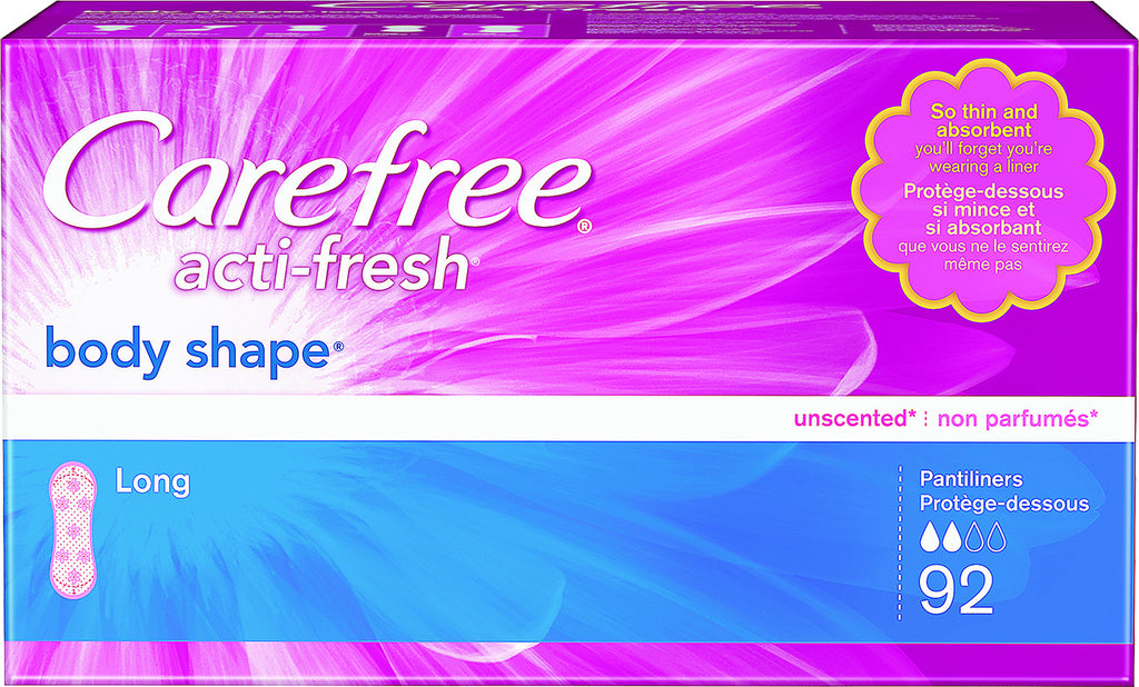 CAREFREE® ACTI-FRESH® Pantiliners Long To Go Unscented