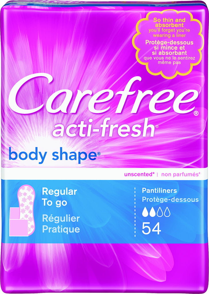CAREFREE® ACTI-FRESH® Pantiliners Regular To Go Unscented