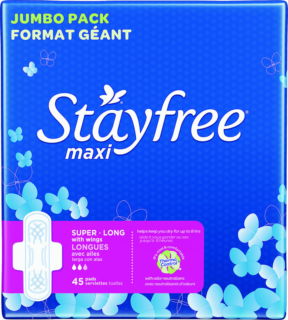 STAYFREE® Maxi Pads Super Long with Wings