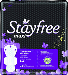 STAYFREE® Maxi Pads Overnight with Wings